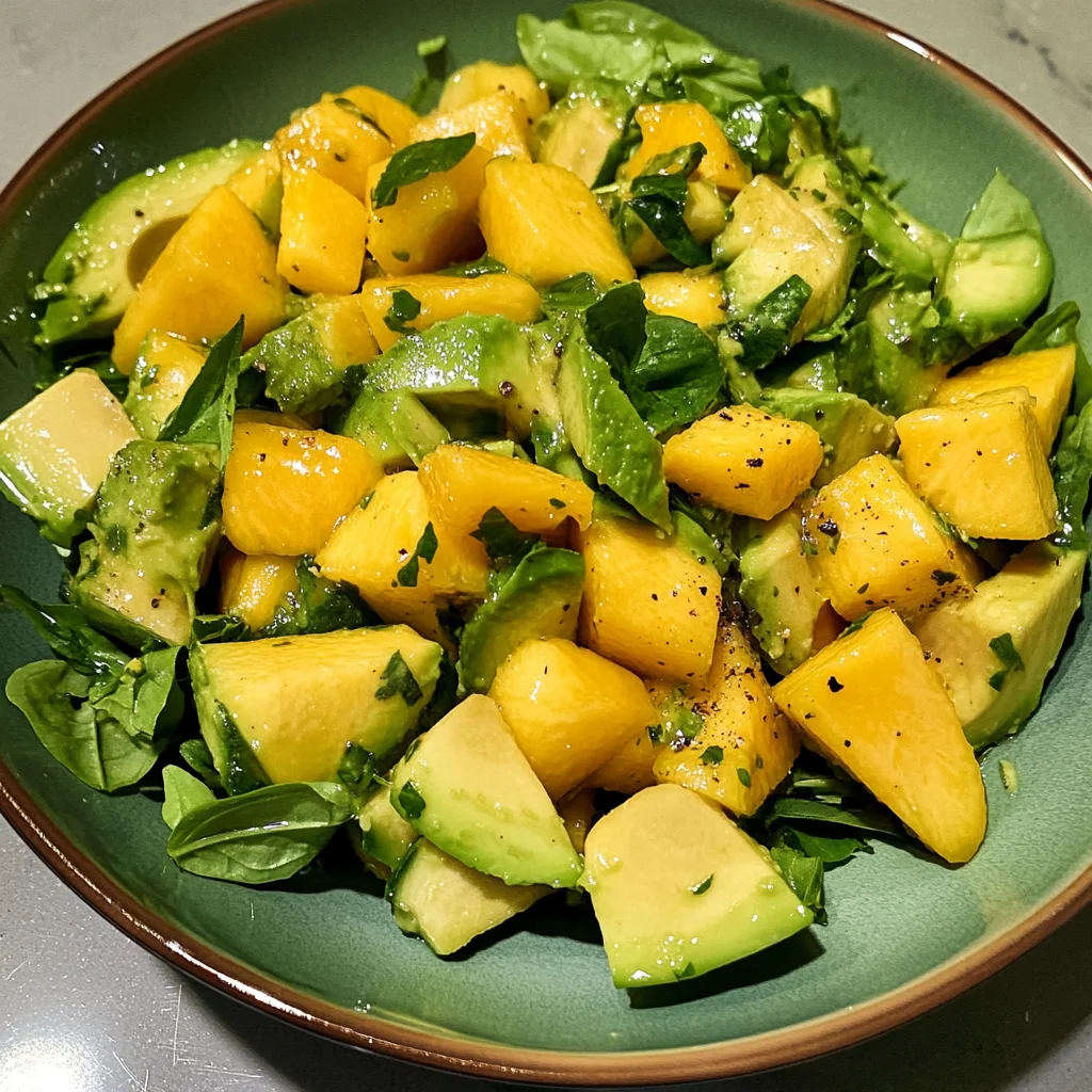 Avocado & Mango Salad with Lime Dressing