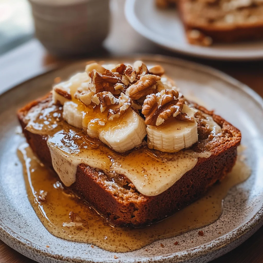 Banana Bread with Walnuts and Butter