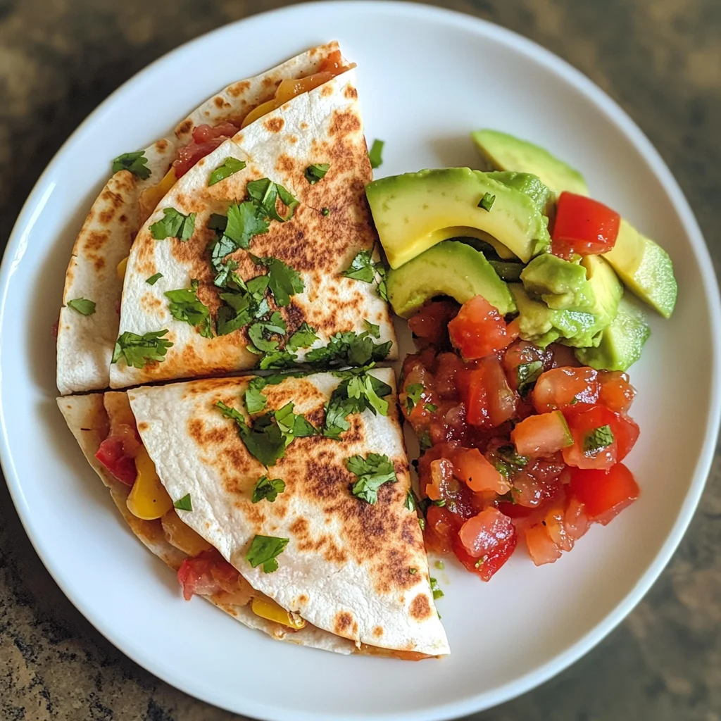 Breakfast Quesadilla with Avocado and Salsa