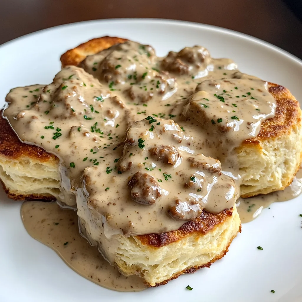 Buttermilk Biscuits with Sausage Gravy