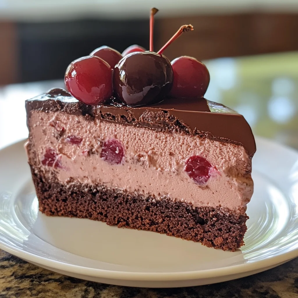 Cherry Chocolate Ice Cream Cake Recipe
