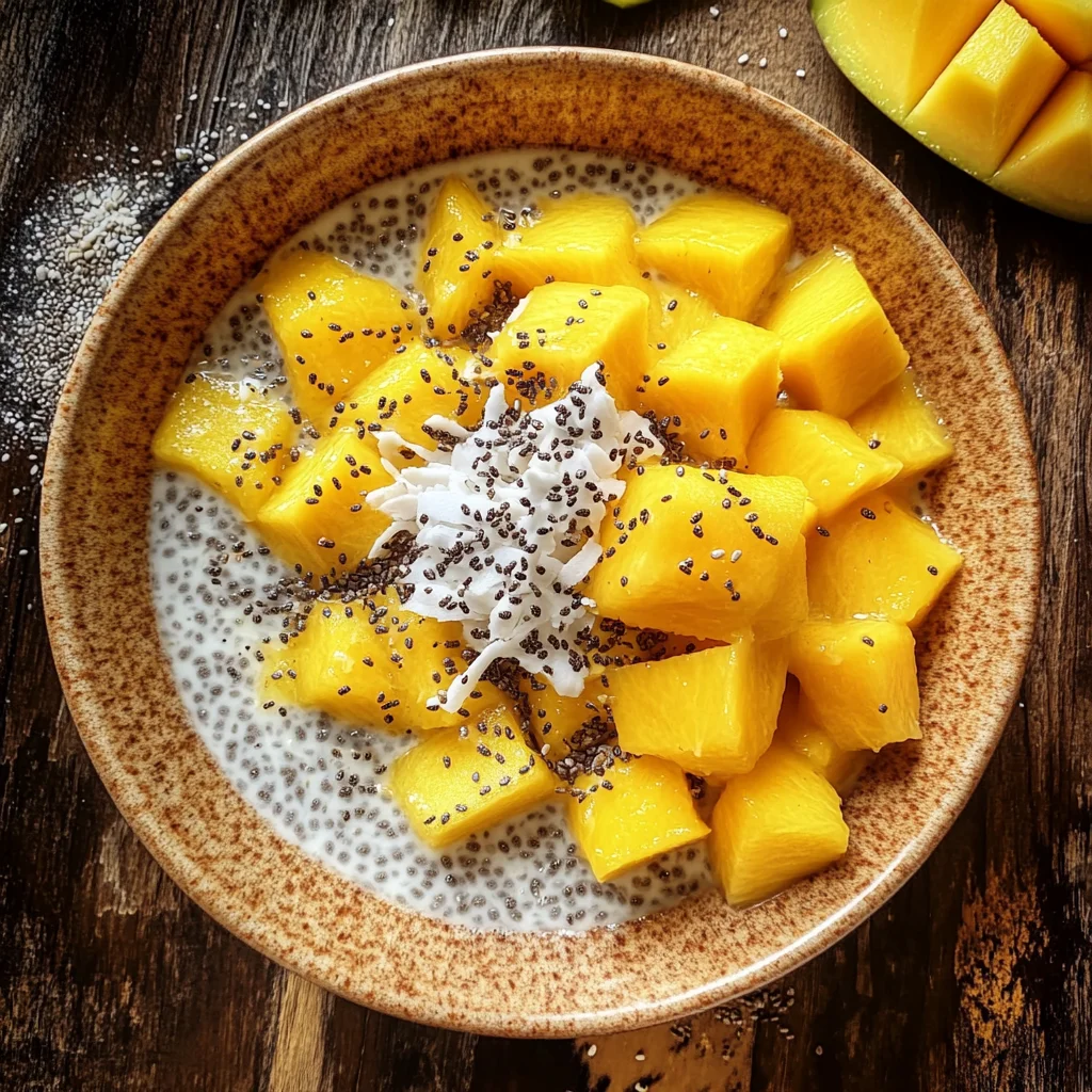 Chia Pudding with Fresh Mango and Coconut