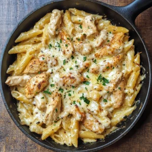 Creamy Smoky White Cheddar Honey Butter Chicken Pasta Skillet