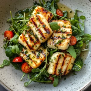 Grilled Halloumi & Watercress Salad