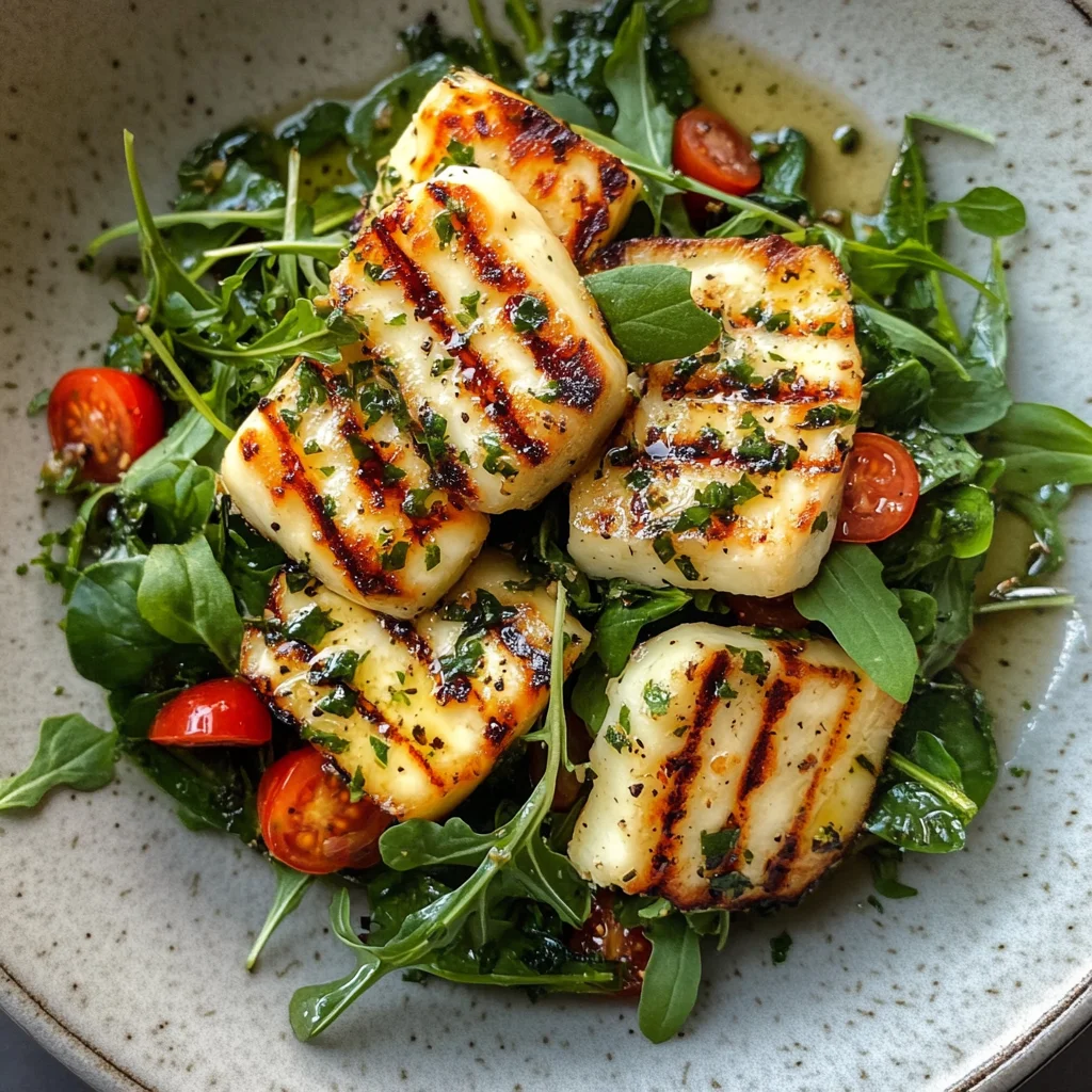 Grilled Halloumi & Watercress Salad