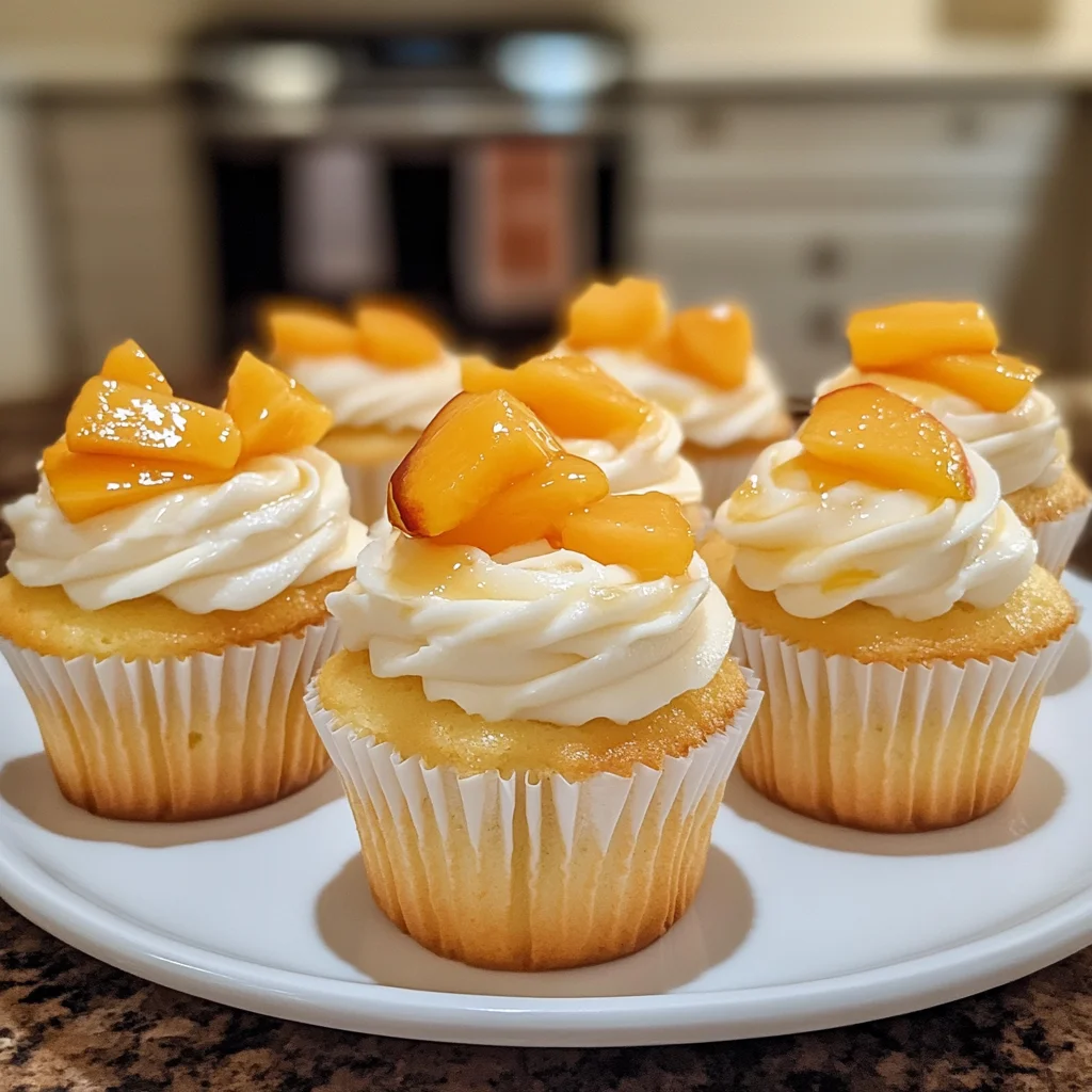 Honey Peach Cream Cheese Cupcakes Recipe