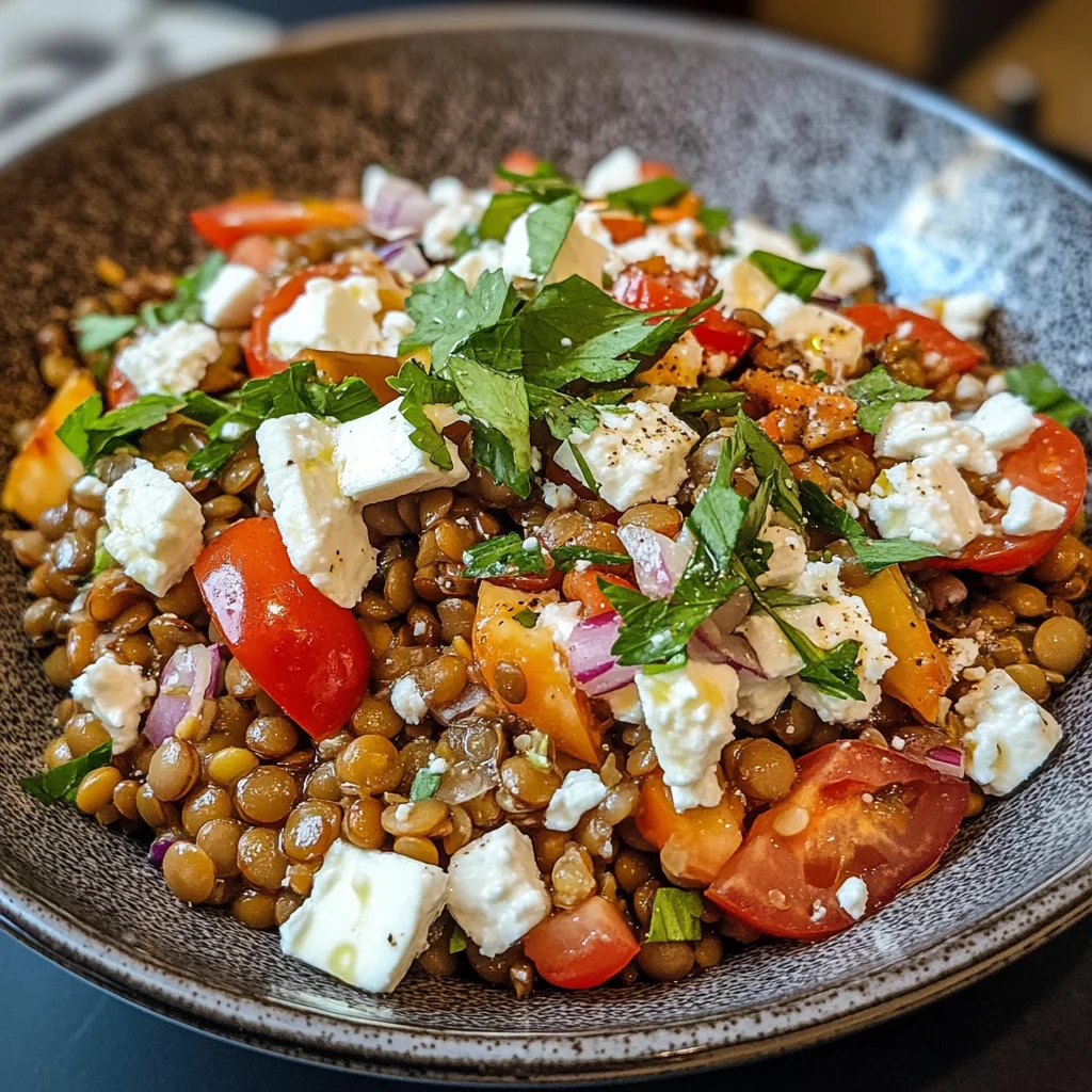 Lentil & Feta Salad: A Mediterranean Delight