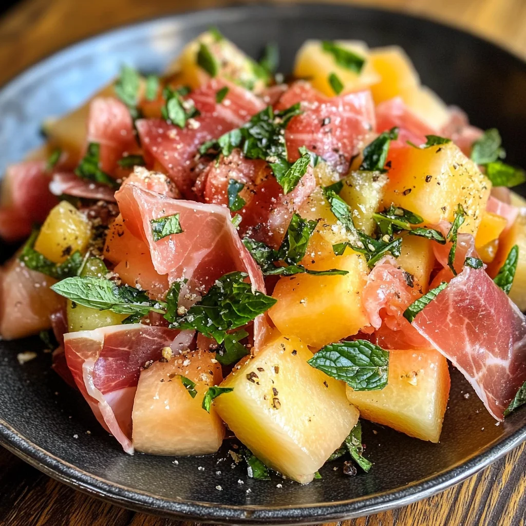 Prosciutto and Melon Salad with Mint