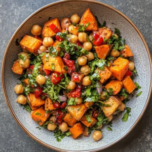 Roasted Sweet Potato & Chickpea Salad