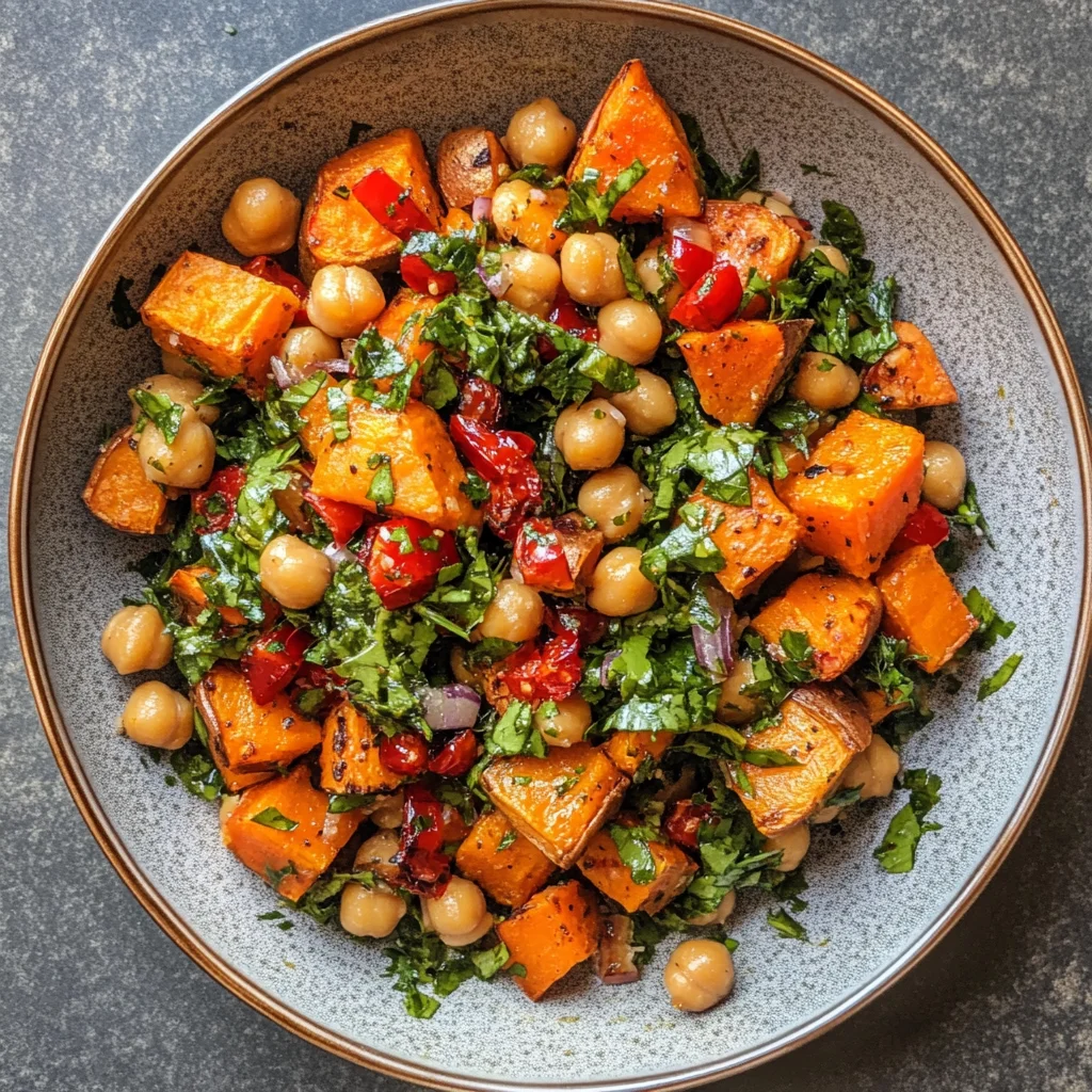 Roasted Sweet Potato & Chickpea Salad