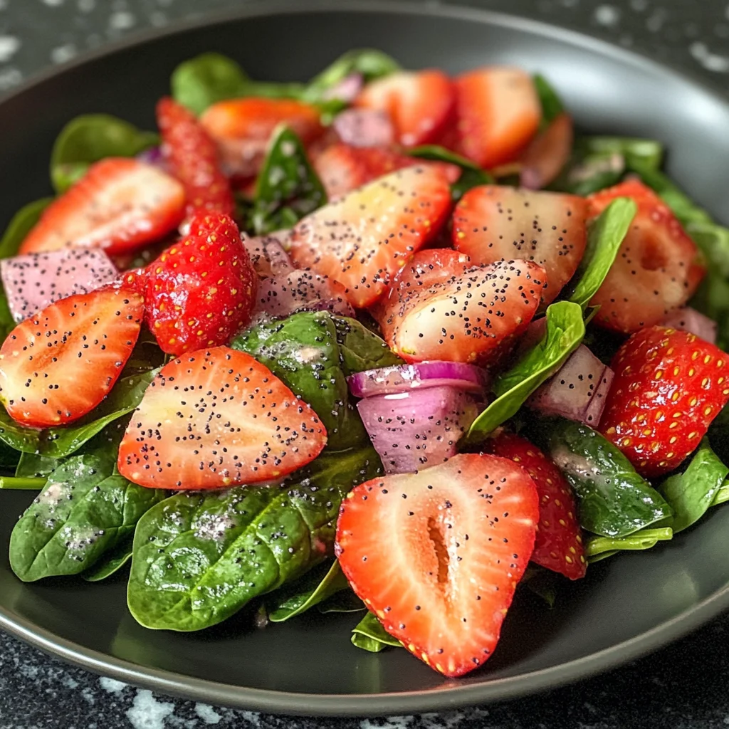 Strawberry Spinach Salad with Poppyseed Dressing