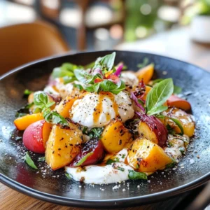 Summer Peach & Burrata Salad