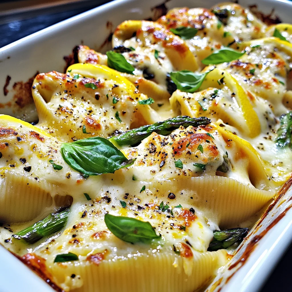 Asparagus & Lemon Basil Ricotta Stuffed Shells: A Culinary Delight