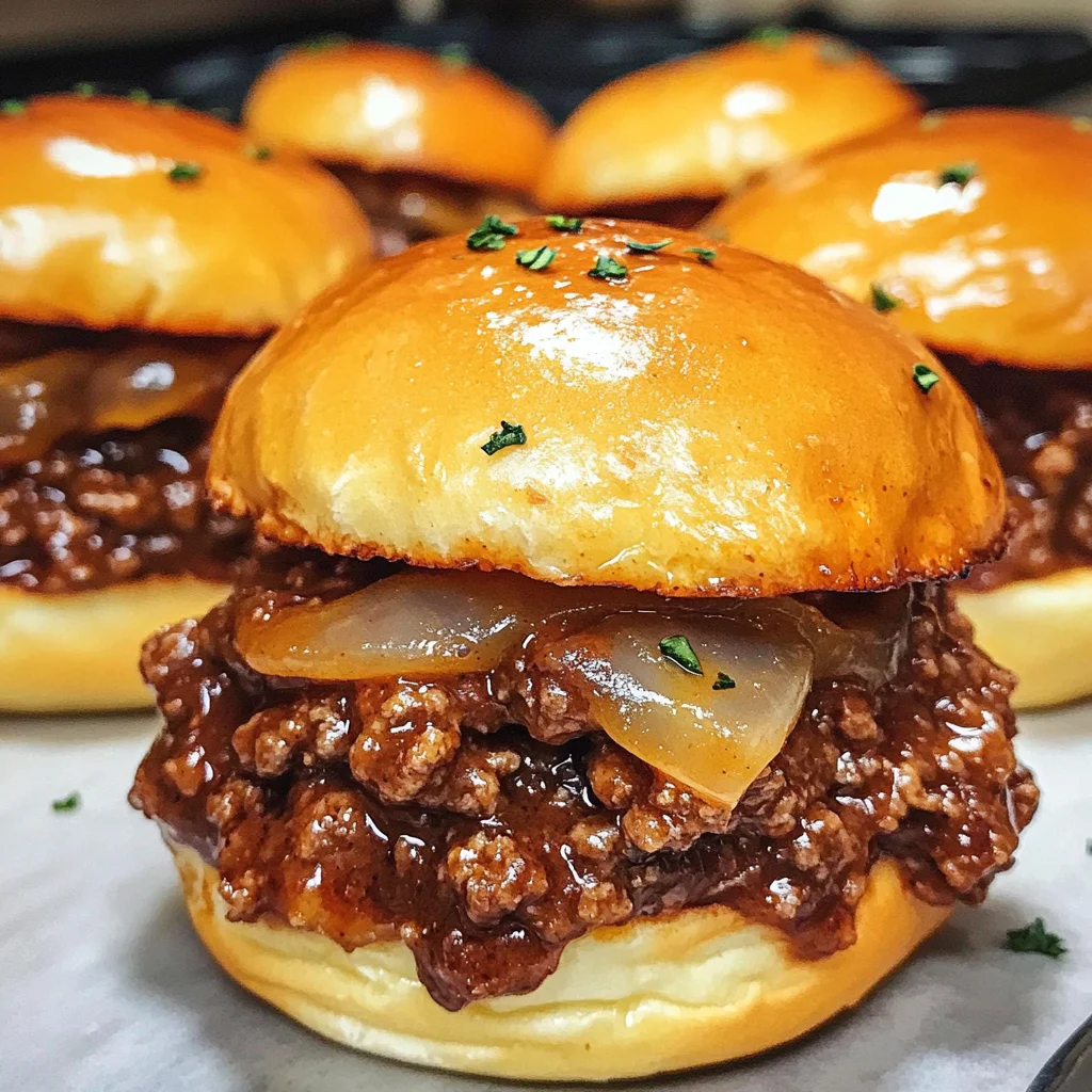 Irresistible French Onion Beef Sloppy Joes